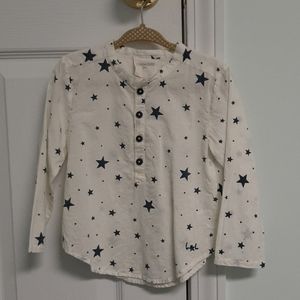 Louis louise off white and navy start shirt size 2